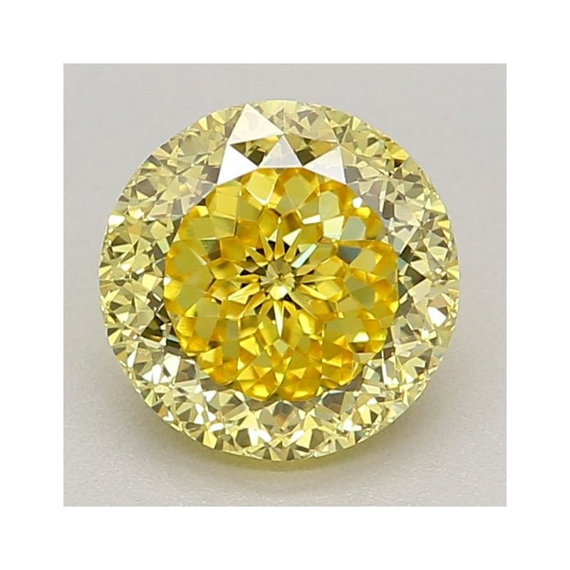 Diament laboratoryjny o barwie fantazyjnej szlif okrągły, 1.04ct, VVS2, Fancy Vivid Yellow, IGI LG621497019