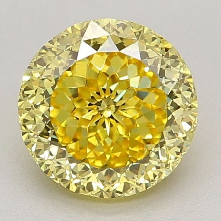 Diament laboratoryjny o barwie fantazyjnej szlif okrągły, 1.04ct, VVS2, Fancy Vivid Yellow, IGI LG621497019