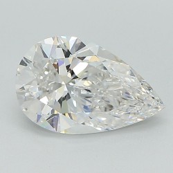 Diament laboratoryjny bezbarwny szlif gruszkowy, 1.57ct, VVS2, E, IGI LG587322637
