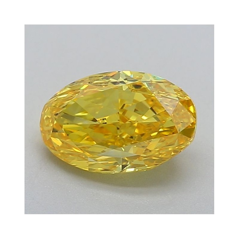 Diament laboratoryjny o barwie fantazyjnej szlif owalny, 0.73ct, VVS1, Fancy Vivid Yellow, IGI LG639427158