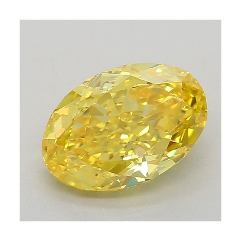 Diament laboratoryjny o barwie fantazyjnej szlif owalny, 0.72ct, VVS2, Fancy Vivid Yellow, IGI LG640445923