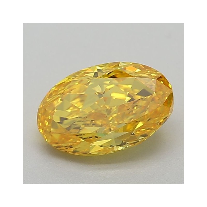 Diament laboratoryjny o barwie fantazyjnej szlif owalny, 0.71ct, VVS2, Fancy Vivid Yellow, IGI LG639485461