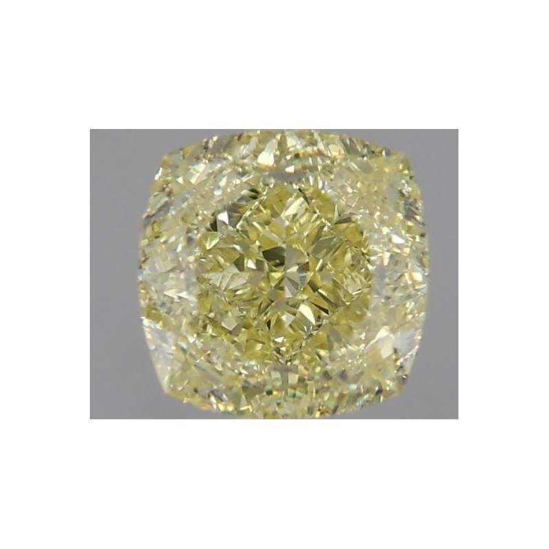 Diament o barwie fantazyjnej szlif poduszkowy modyfikowany, 1ct, VS1, Fancy Yellow, GIA 7466493913
