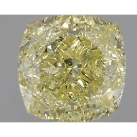 Diament o barwie fantazyjnej szlif poduszkowy modyfikowany, 1ct, VS1, Fancy Yellow, GIA 7466493913