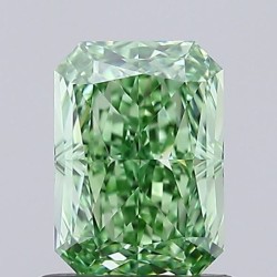 Diament laboratoryjny o barwie fantazyjnej radiant, 1.07ct, VVS1, Fancy Vivid Green, IGI LG694582093
