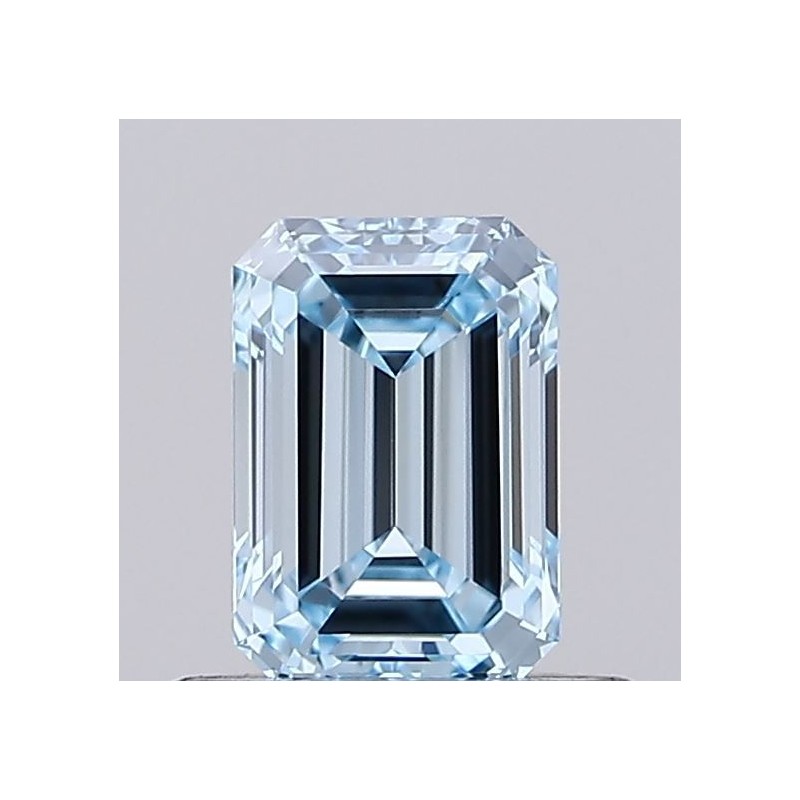 Diament laboratoryjny o barwie fantazyjnej szlif szmaragdowy, 0.54ct, VVS2, Fancy Intense Blue, IGI LG684506579