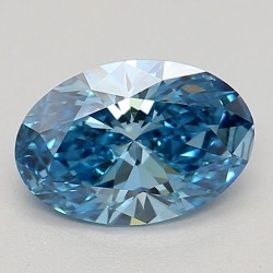 Diament laboratoryjny o barwie fantazyjnej szlif owalny, 0.52ct, VVS1, Fancy Vivid Blue, IGI LG683504359