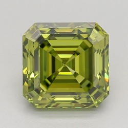 Diament laboratoryjny o barwie fantazyjnej szlif szmaragdowy kwadratowy, 0.92ct, IF, Fancy Vivid Green, IGI LG683504361