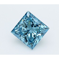 Diament laboratoryjny o barwie fantazyjnej szlif princess, 1.55ct, VVS2, Fancy Vivid Blue, IGI LG729503122