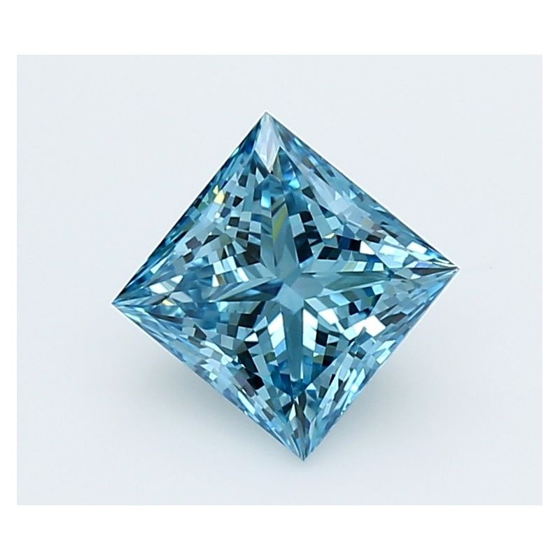 Diament laboratoryjny o barwie fantazyjnej szlif princess, 1.55ct, VVS2, Fancy Vivid Blue, IGI LG729503122