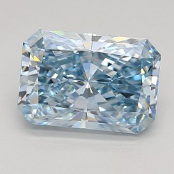 Diament laboratoryjny o barwie fantazyjnej radiant, 1.5ct, VVS1, Fancy Intense Blue, IGI LG683504619