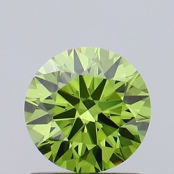 Diament laboratoryjny o barwie fantazyjnej szlif okrągły, 1.07ct, VVS1, Fancy Vivid Green, IGI LG684506617
