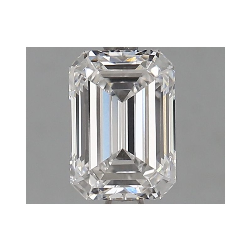 Diament laboratoryjny bezbarwny szlif szmaragdowy, 1.59ct, VVS2, D, GIA 6462602245