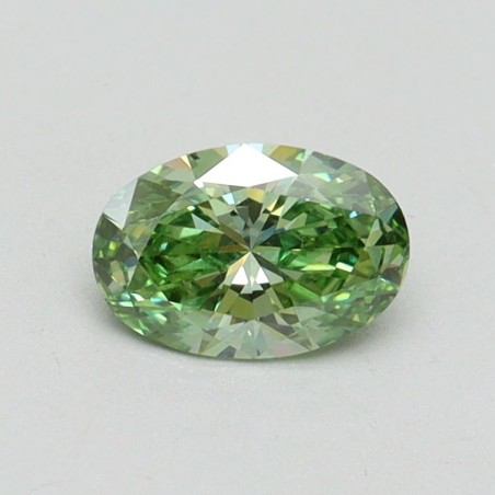 Diament laboratoryjny o barwie fantazyjnej szlif owalny, 0.51ct, VVS2, Fancy Vivid Green, IGI LG611394602