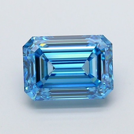 Diament laboratoryjny o barwie fantazyjnej szlif szmaragdowy, 2.53ct, VVS2, Fancy Vivid Blue, IGI LG737573973