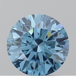 Diament laboratoryjny o barwie fantazyjnej szlif okrągły, 1.06ct, VVS1, Fancy Vivid Blue, IGI LG717540744