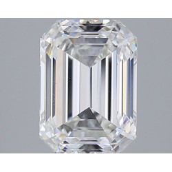 Diament laboratoryjny bezbarwny szlif szmaragdowy, 2.52ct, VVS1, F, GIA 6532655101