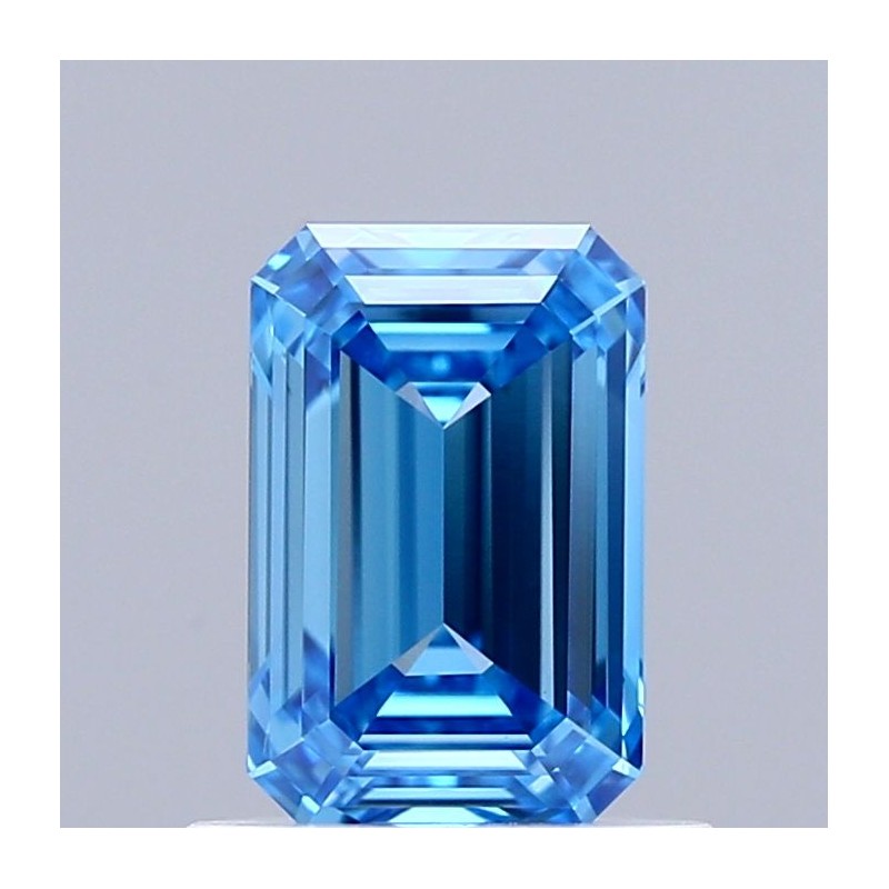 Diament laboratoryjny o barwie fantazyjnej szlif szmaragdowy, 0.95ct, VVS2, Fancy Vivid Blue, IGI LG712551443