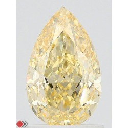Diament laboratoryjny o barwie fantazyjnej szlif gruszkowy, 1.59ct, VVS2, Fancy Yellow, IGI LG726546243