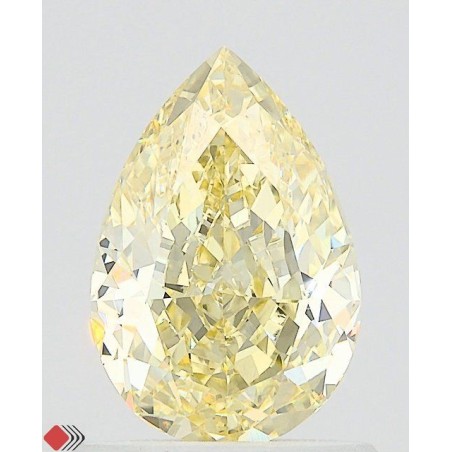 Diament laboratoryjny o barwie fantazyjnej szlif gruszkowy, 1.08ct, VVS2, Fancy Yellow, IGI LG724521329