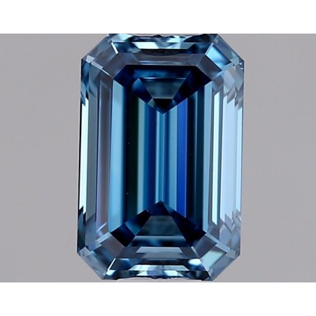 Diament laboratoryjny o barwie fantazyjnej szlif szmaragdowy, 0.54ct, VVS1, Fancy Vivid Blue, IGI LG726512188