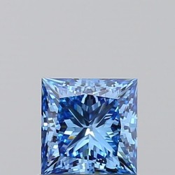 Diament laboratoryjny o barwie fantazyjnej szlif princess, 0.82ct, VVS1, Fancy Vivid Blue, IGI LG717577431
