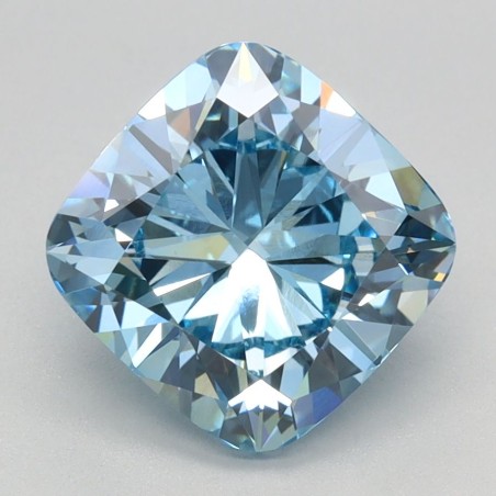 Diament laboratoryjny o barwie fantazyjnej szlif poduszkowy brylantowy, 2.63ct, VVS2, Fancy Intense Blue, IGI LG618493856