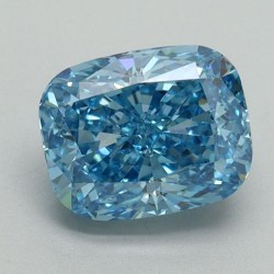 Diament laboratoryjny o barwie fantazyjnej szlif poduszkowy brylantowy, 1.8ct, VVS2, Fancy Vivid Blue, IGI LG644442295