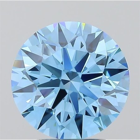 Diament laboratoryjny o barwie fantazyjnej szlif okrągły, 2.56ct, VVS2, Fancy Vivid Blue, IGI LG722534956