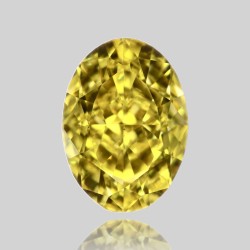 Diament o barwie fantazyjnej szlif owalny, 0.51ct, VS1, Fancy Vivid Yellow, GIA 5231266674
