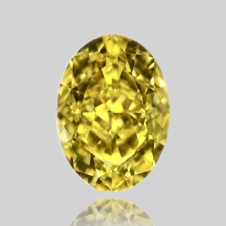 Diament o barwie fantazyjnej szlif owalny, 0.51ct, VS1, Fancy Vivid Yellow, GIA 5231266674