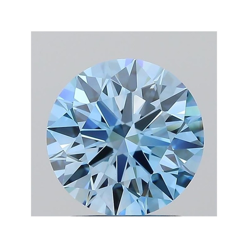 Diament laboratoryjny o barwie fantazyjnej szlif okrągły, 1.5ct, VVS2, Fancy Vivid Blue, IGI LG722550154