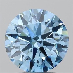 Diament laboratoryjny o barwie fantazyjnej szlif okrągły, 1.85ct, VVS2, Fancy Vivid Blue, IGI LG722550151