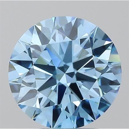 Diament laboratoryjny o barwie fantazyjnej szlif okrągły, 1.85ct, VVS2, Fancy Vivid Blue, IGI LG722550151