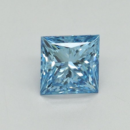 Diament laboratoryjny o barwie fantazyjnej szlif princess, 1.08ct, VVS2, Fancy Vivid Blue, IGI LG707533163