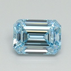 Diament laboratoryjny o barwie fantazyjnej szlif szmaragdowy, 1.02ct, VVS2, Fancy Intense Blue, IGI LG710541697