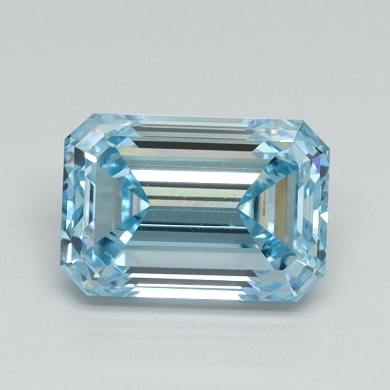 Diament laboratoryjny o barwie fantazyjnej szlif szmaragdowy, 1.83ct, VVS2, Fancy Vivid Blue, IGI LG710541868