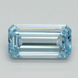 Diament laboratoryjny o barwie fantazyjnej szlif szmaragdowy, 1.01ct, VVS2, Fancy Vivid Blue, IGI LG710554811