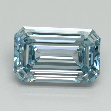 Diament laboratoryjny o barwie fantazyjnej szlif szmaragdowy, 1.53ct, VVS2, Fancy Intense Blue, IGI LG710541696