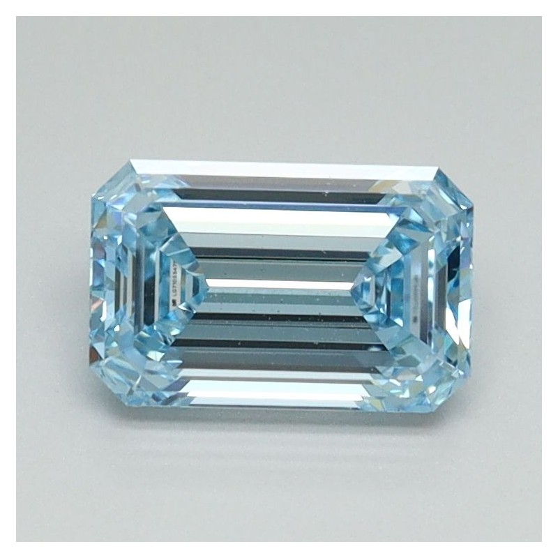Diament laboratoryjny o barwie fantazyjnej szlif szmaragdowy, 1.05ct, VVS2, Fancy Vivid Blue, IGI LG710554781