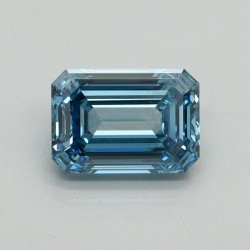 Diament laboratoryjny o barwie fantazyjnej szlif szmaragdowy, 1.02ct, VVS2, Fancy Vivid Blue, IGI LG707519285