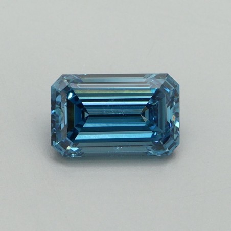 Diament laboratoryjny o barwie fantazyjnej szlif szmaragdowy, 1.03ct, VVS2, Fancy Vivid Blue, IGI LG707519332