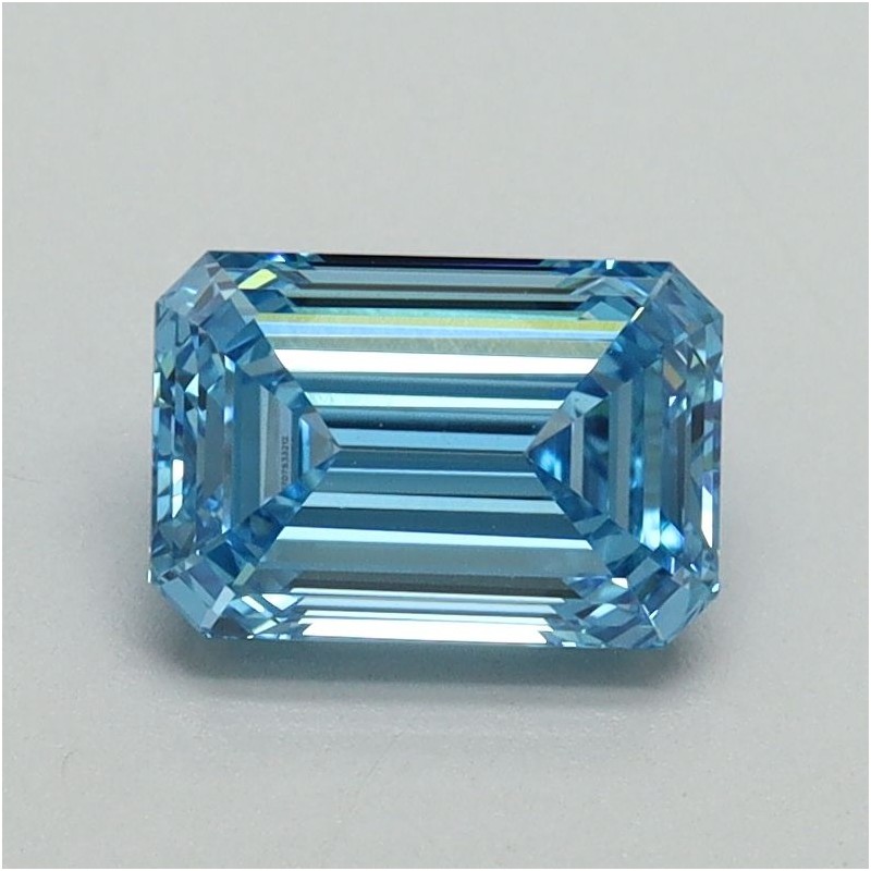 Diament laboratoryjny o barwie fantazyjnej szlif szmaragdowy, 1.06ct, VVS2, Fancy Vivid Blue, IGI LG707533212