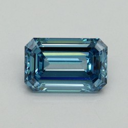 Diament laboratoryjny o barwie fantazyjnej szlif szmaragdowy, 1ct, VVS2, Fancy Vivid Blue, IGI LG707519241