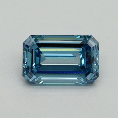 Diament laboratoryjny o barwie fantazyjnej szlif szmaragdowy, 1ct, VVS2, Fancy Vivid Blue, IGI LG707519241