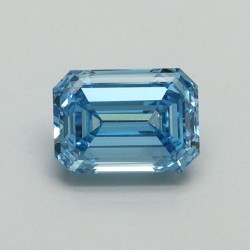 Diament laboratoryjny o barwie fantazyjnej szlif szmaragdowy, 1ct, VVS2, Fancy Vivid Blue, IGI LG707533185