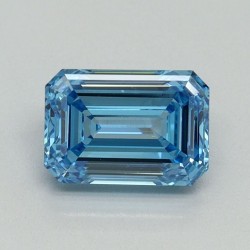 Diament laboratoryjny o barwie fantazyjnej szlif szmaragdowy, 1.09ct, VVS2, Fancy Vivid Blue, IGI LG707533194