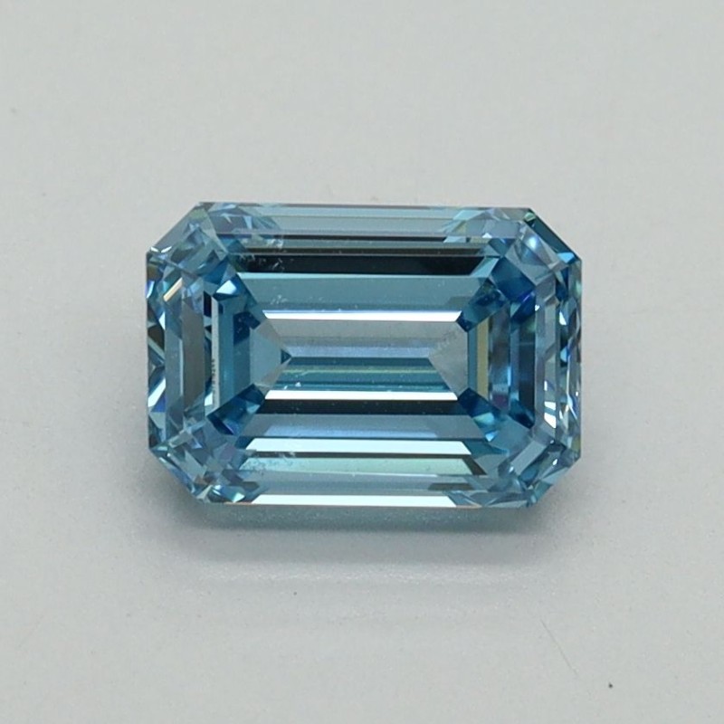 Diament laboratoryjny o barwie fantazyjnej szlif szmaragdowy, 1.03ct, VVS2, Fancy Vivid Blue, IGI LG707519244