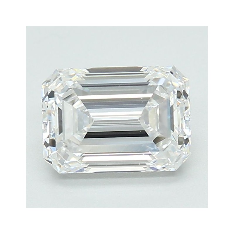 Diament laboratoryjny bezbarwny szlif szmaragdowy, 1.56ct, VVS2, D, IGI LG700508664