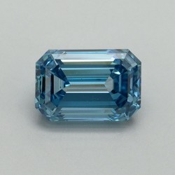 Diament laboratoryjny o barwie fantazyjnej szlif szmaragdowy, 1.05ct, VVS2, Fancy Vivid Blue, IGI LG707519330